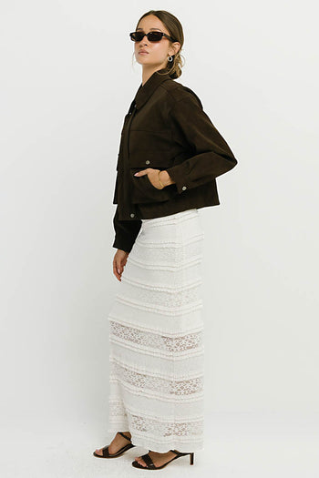 Lexie Lace Midi Skirt in Cream - FINAL SALE