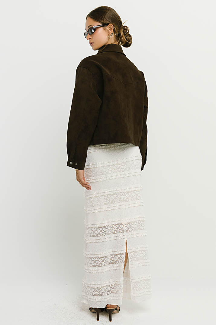 Lexie Lace Midi Skirt in Cream - FINAL SALE