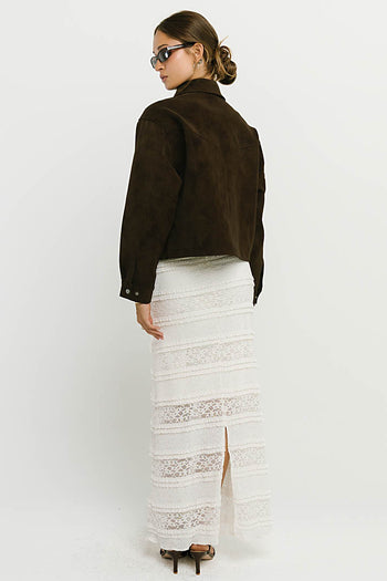 Lexie Lace Midi Skirt in Cream - FINAL SALE