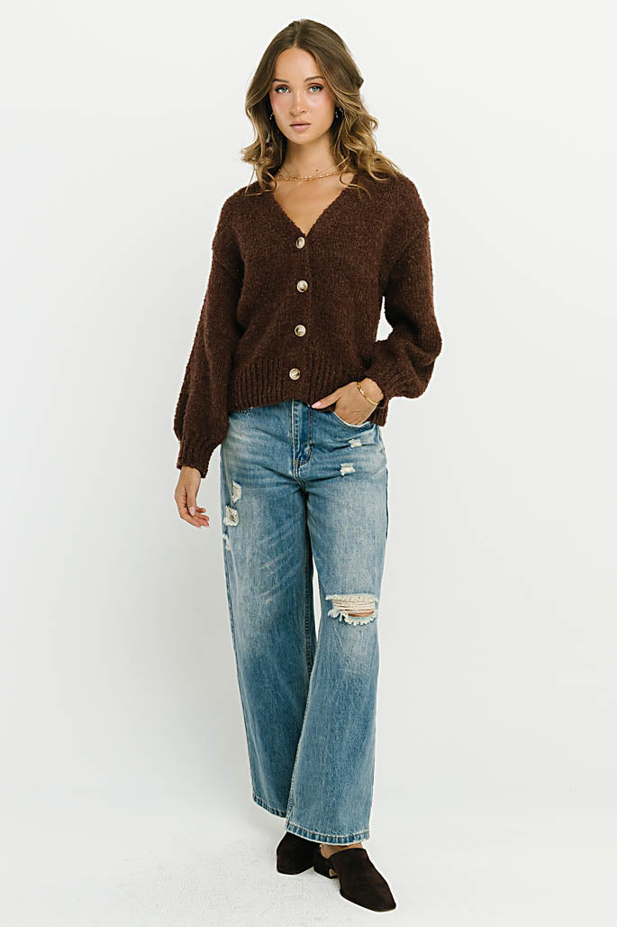 Mossie Distressed Wide Leg Jeans