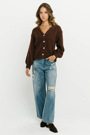 Mossie Distressed Wide Leg Jeans