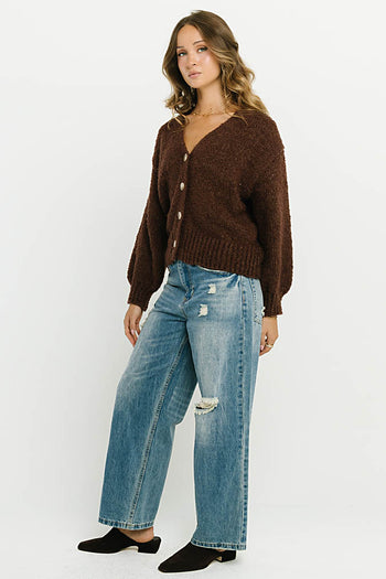 Mossie Distressed Wide Leg Jeans