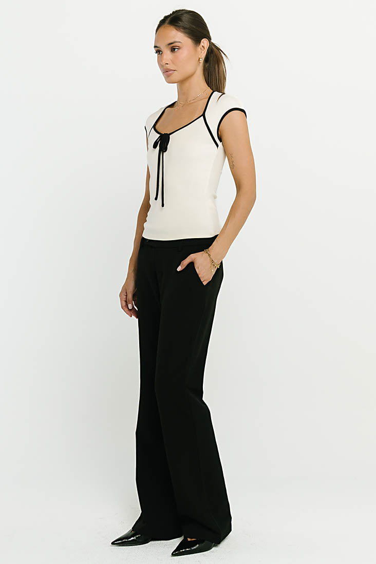 Trixie Knit Top in Cream