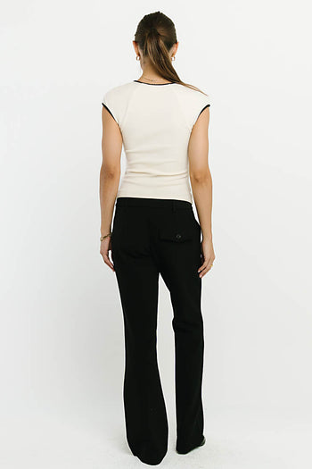 Trixie Knit Top in Cream