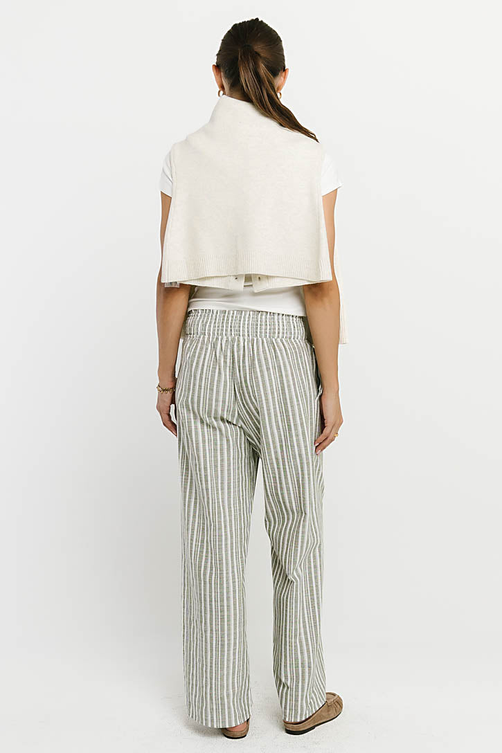 Indiana Striped Pants in Olive