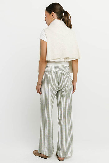 Indiana Striped Pants in Olive