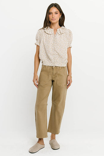 Bennie Collared Blouse in Cream