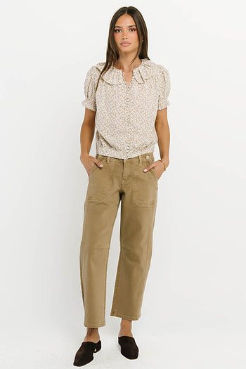 Bennie Collared Blouse in Cream
