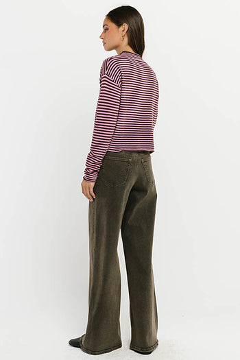 Julianne Striped Cardigan in Pink