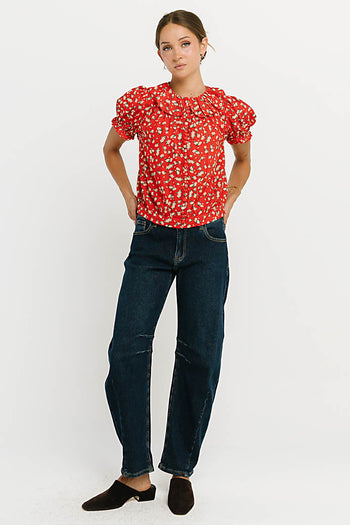 Zoe Mid Rise Barrel Jeans