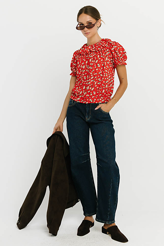 Zoe Mid Rise Barrel Jeans