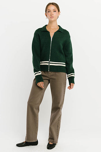 Polly Knit Jacket in Green