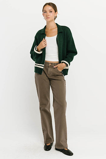 Polly Knit Jacket in Green
