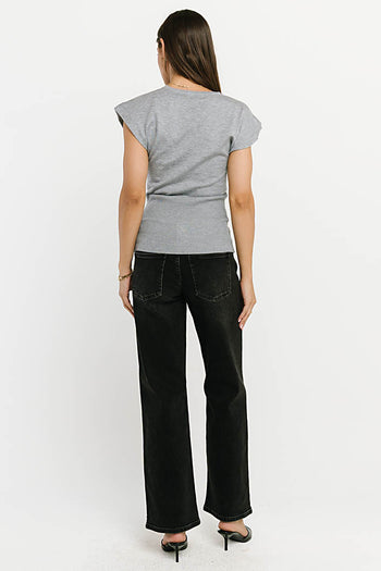 Marco Knit Top in Heather Grey