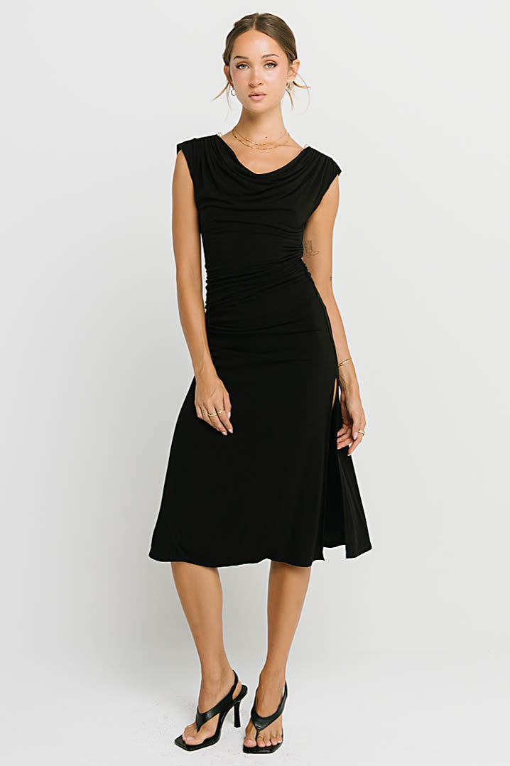 Lucia Midi Dress in Black