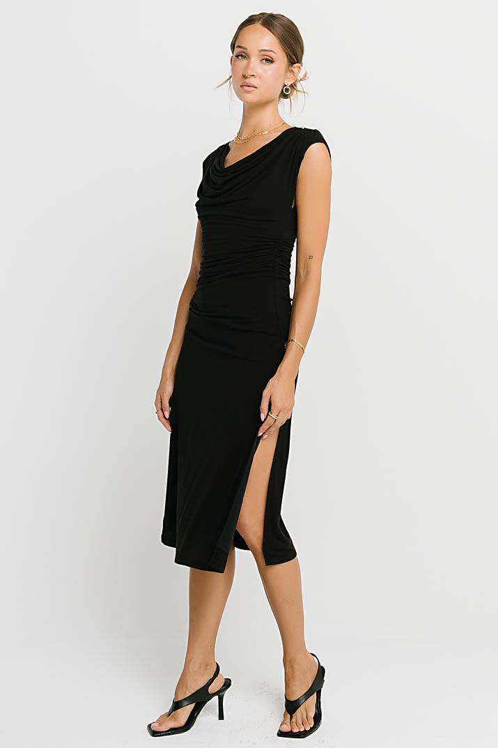 Lucia Midi Dress in Black