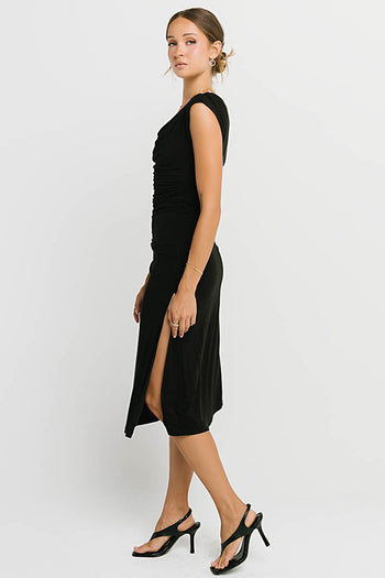 Lucia Midi Dress in Black
