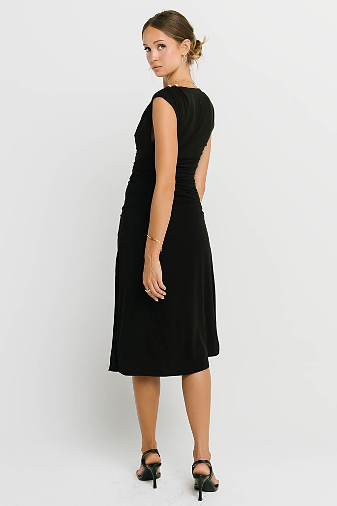 Lucia Midi Dress in Black