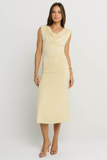 Lucia Midi Dress in Lime