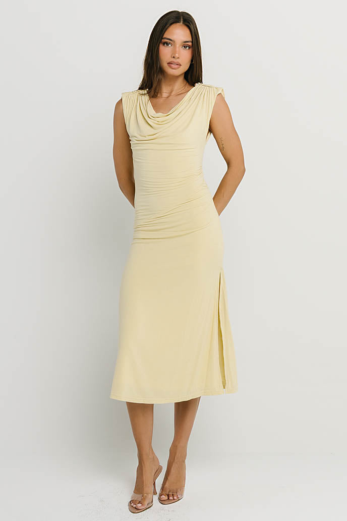 Lucia Midi Dress in Lime