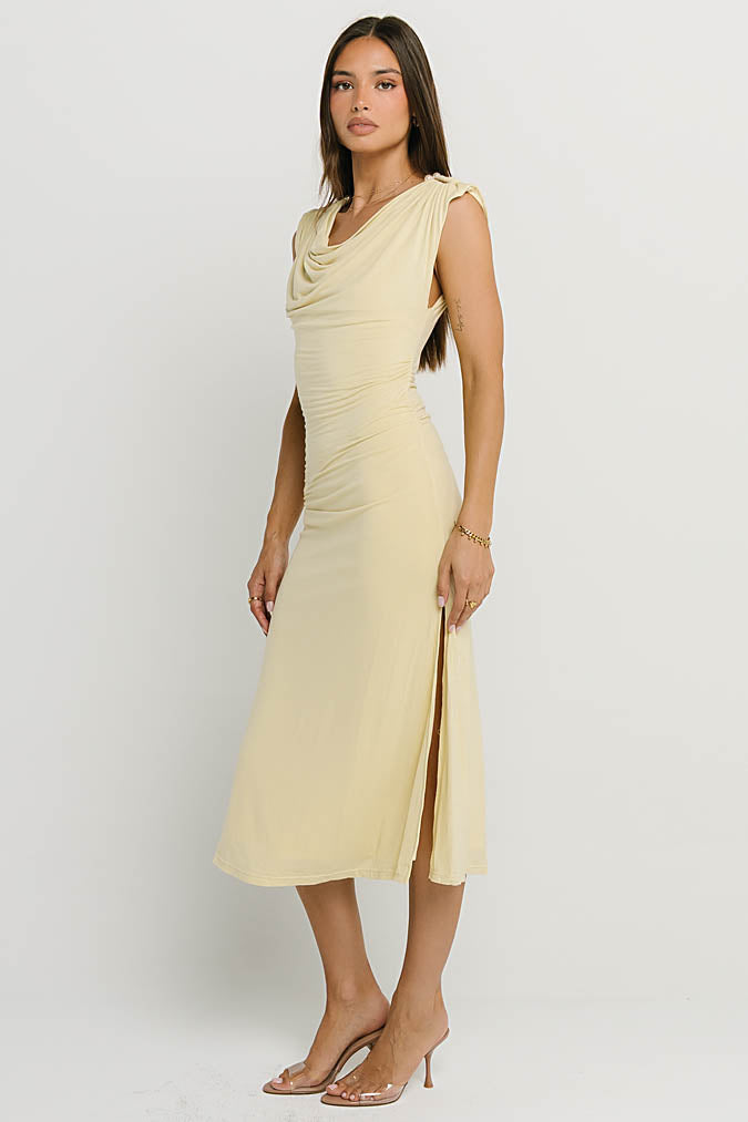 Lucia Midi Dress in Lime