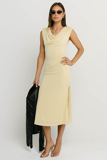Lucia Midi Dress in Lime