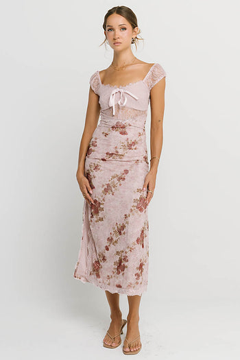 Nancie Floral Mesh Maxi Dress - FINAL SALE