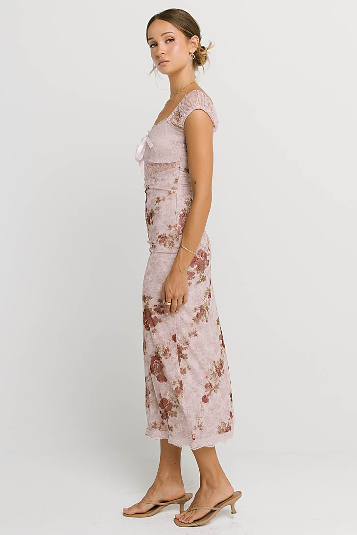 Nancie Floral Mesh Maxi Dress - FINAL SALE