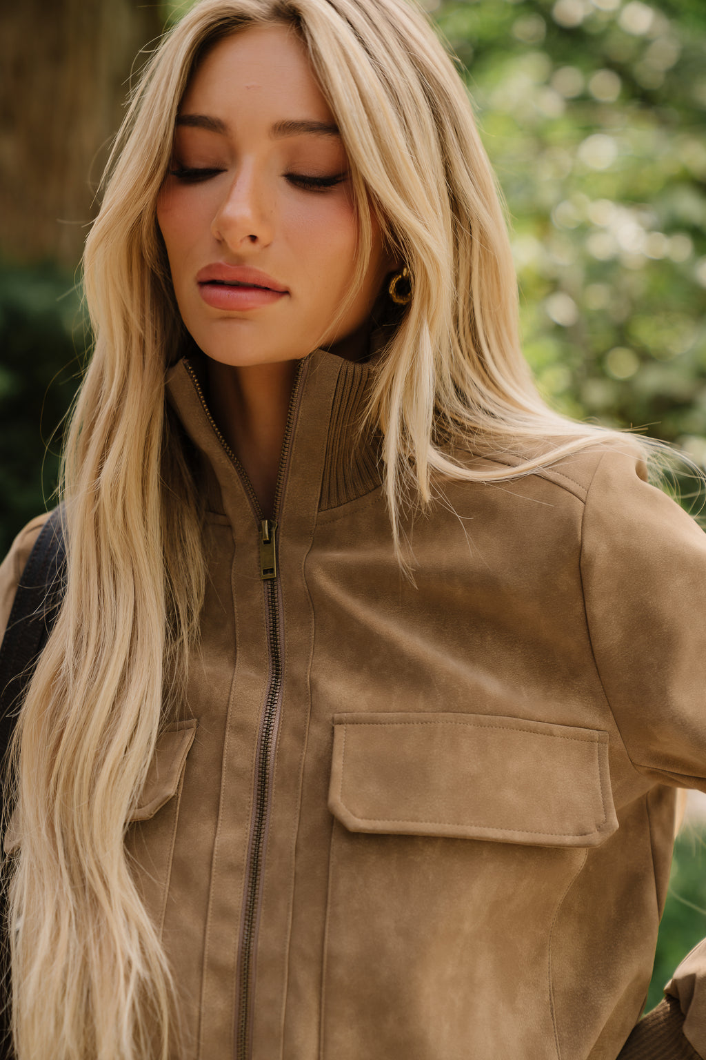 Wrenley Suede Bomber Jacket