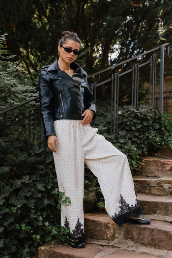PREORDER - Saylor Polka Dot Pants in Ivory
