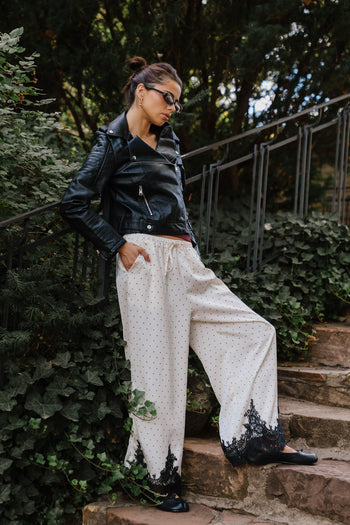 PREORDER - Saylor Polka Dot Pants in Ivory