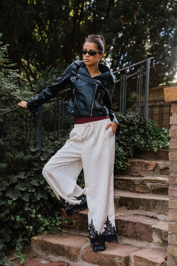 PREORDER - Saylor Polka Dot Pants in Ivory