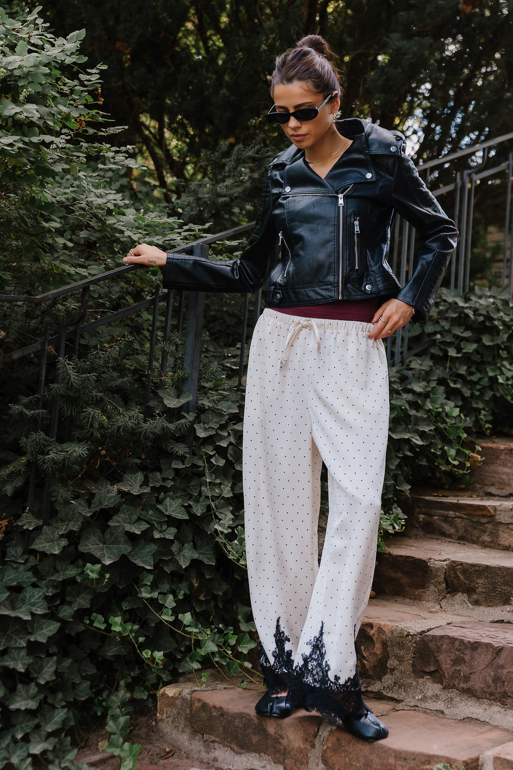 PREORDER - Saylor Polka Dot Pants in Ivory