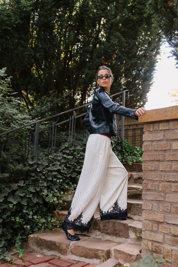PREORDER - Saylor Polka Dot Pants in Ivory