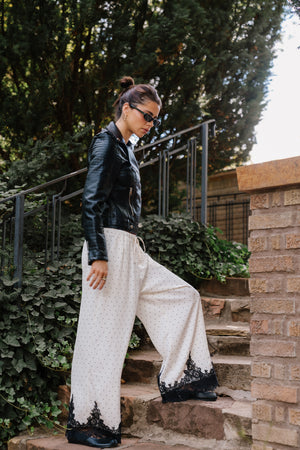 PREORDER - Saylor Polka Dot Pants in Ivory