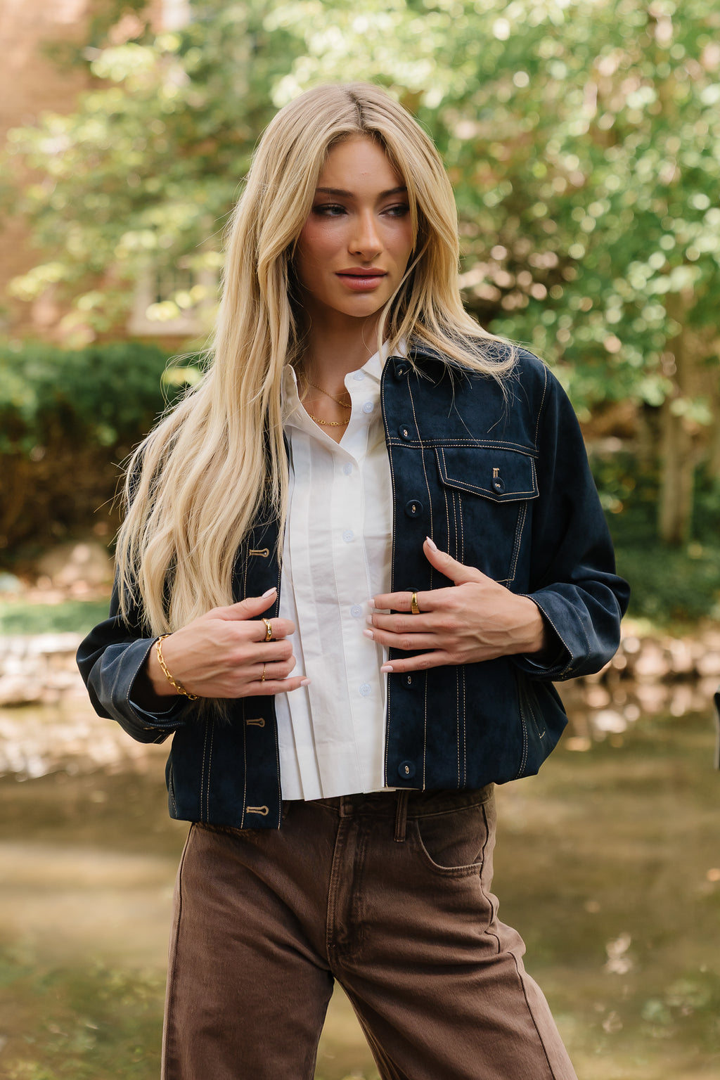 Mercer Contrast Suede Jacket