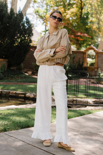 Elena Cropped Bubble Trench Jacket