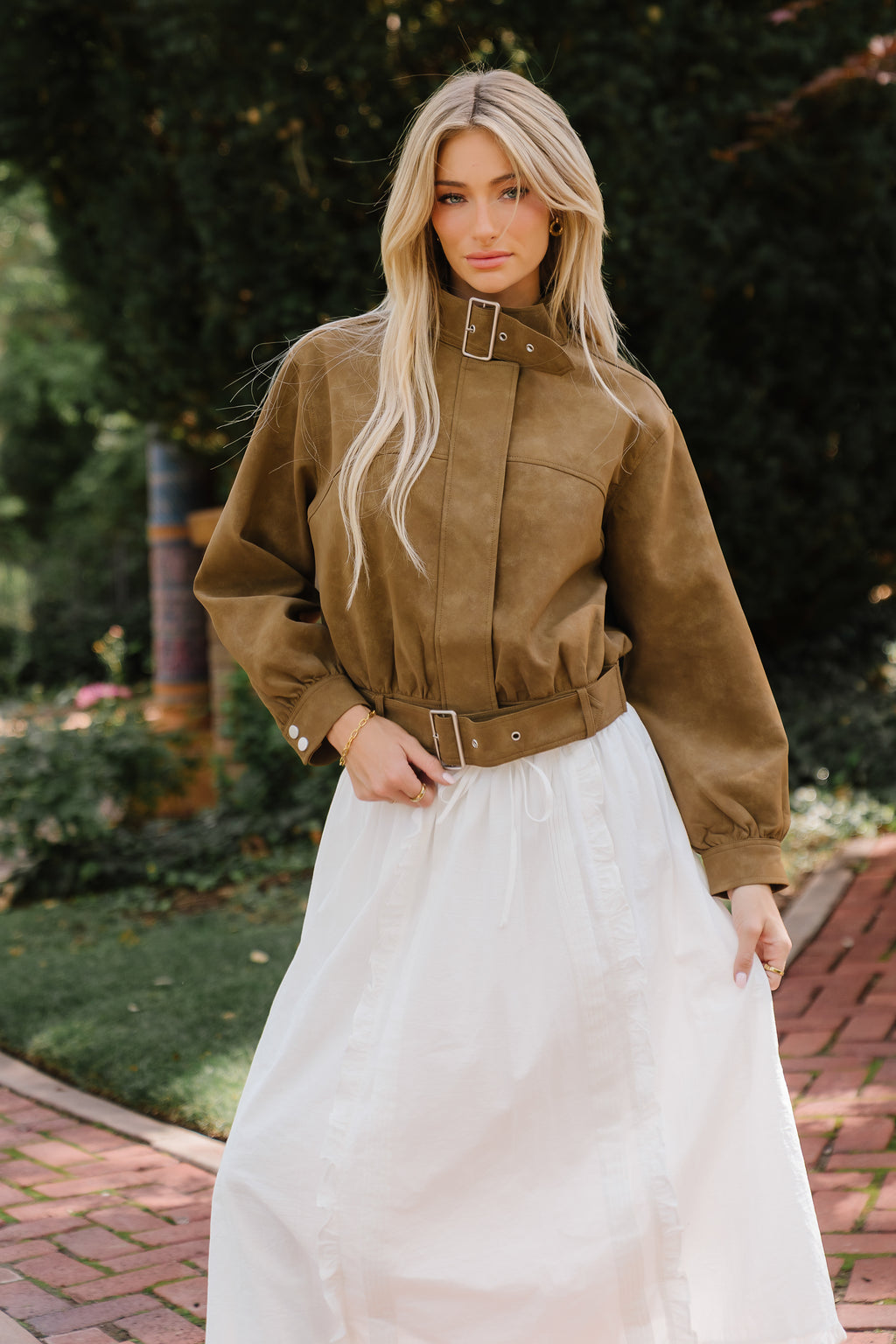 Joelle Buckle Suede Jacket