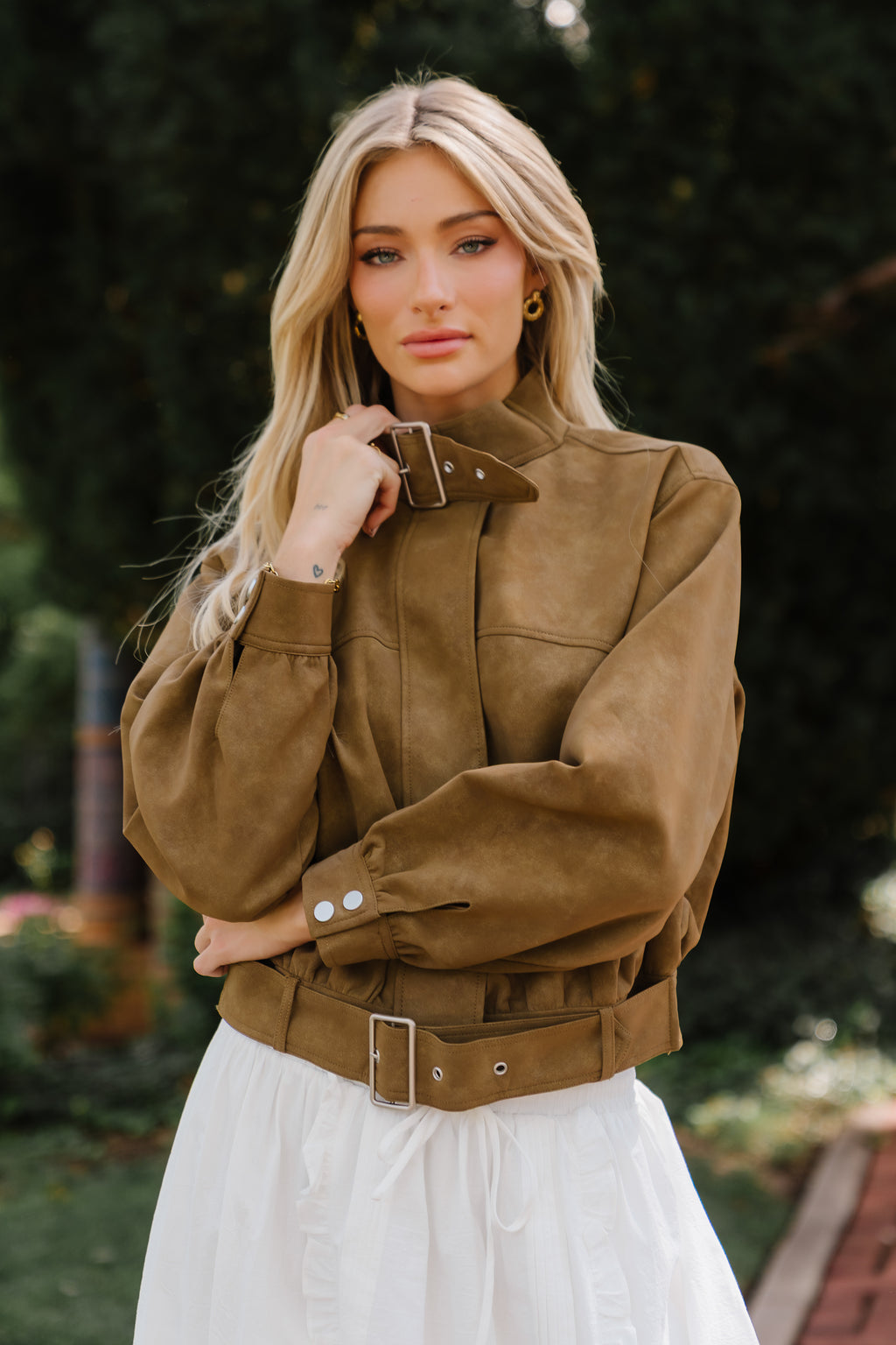 Joelle Buckle Suede Jacket