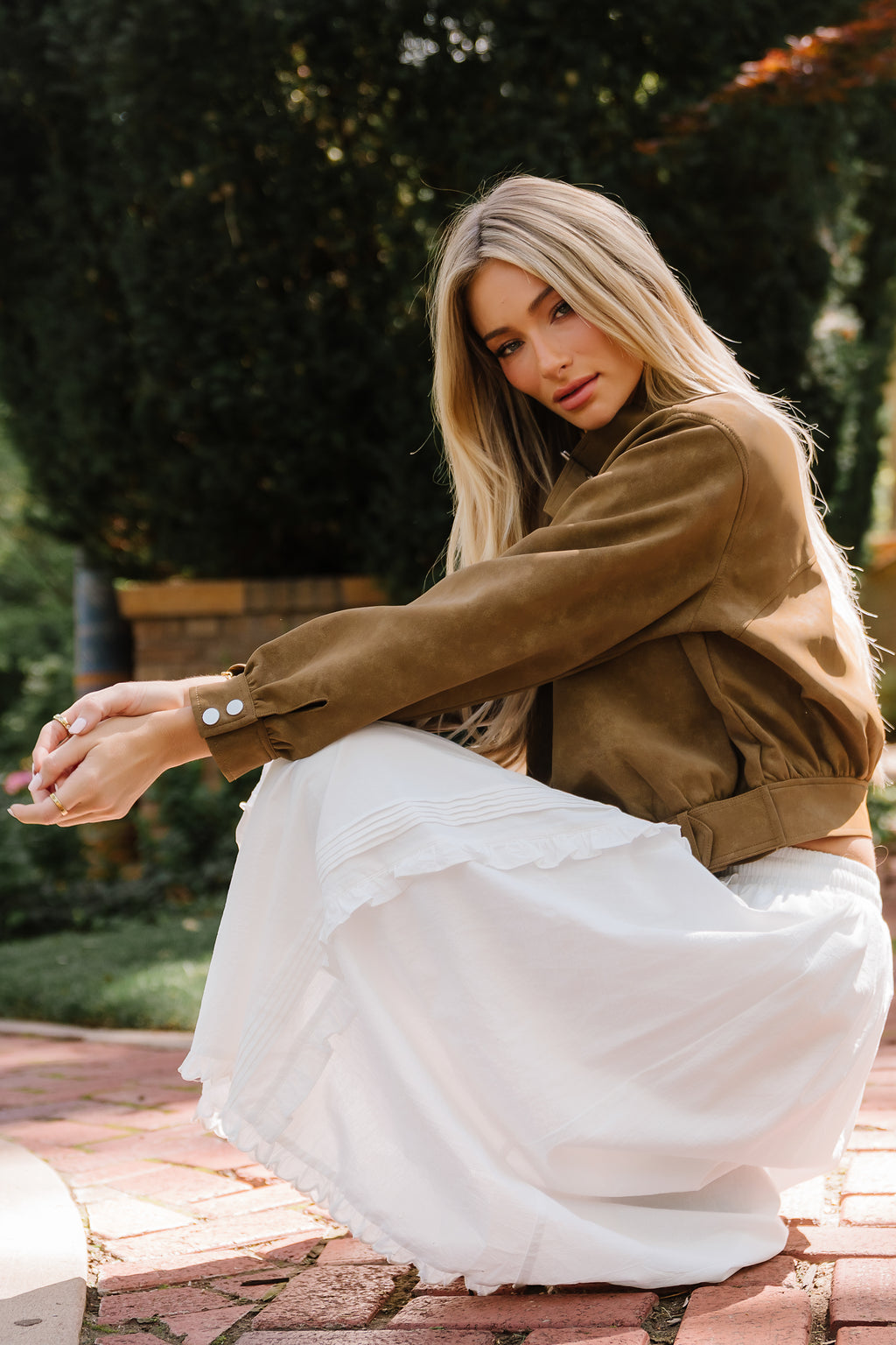 Joelle Buckle Suede Jacket