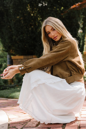 Joelle Buckle Suede Jacket