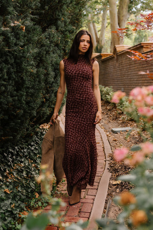 bohme brown dress Justice Abstract Midi in slim waist royal blue homecoming dress The Finn Floral Maxi Color:Gusty Grey