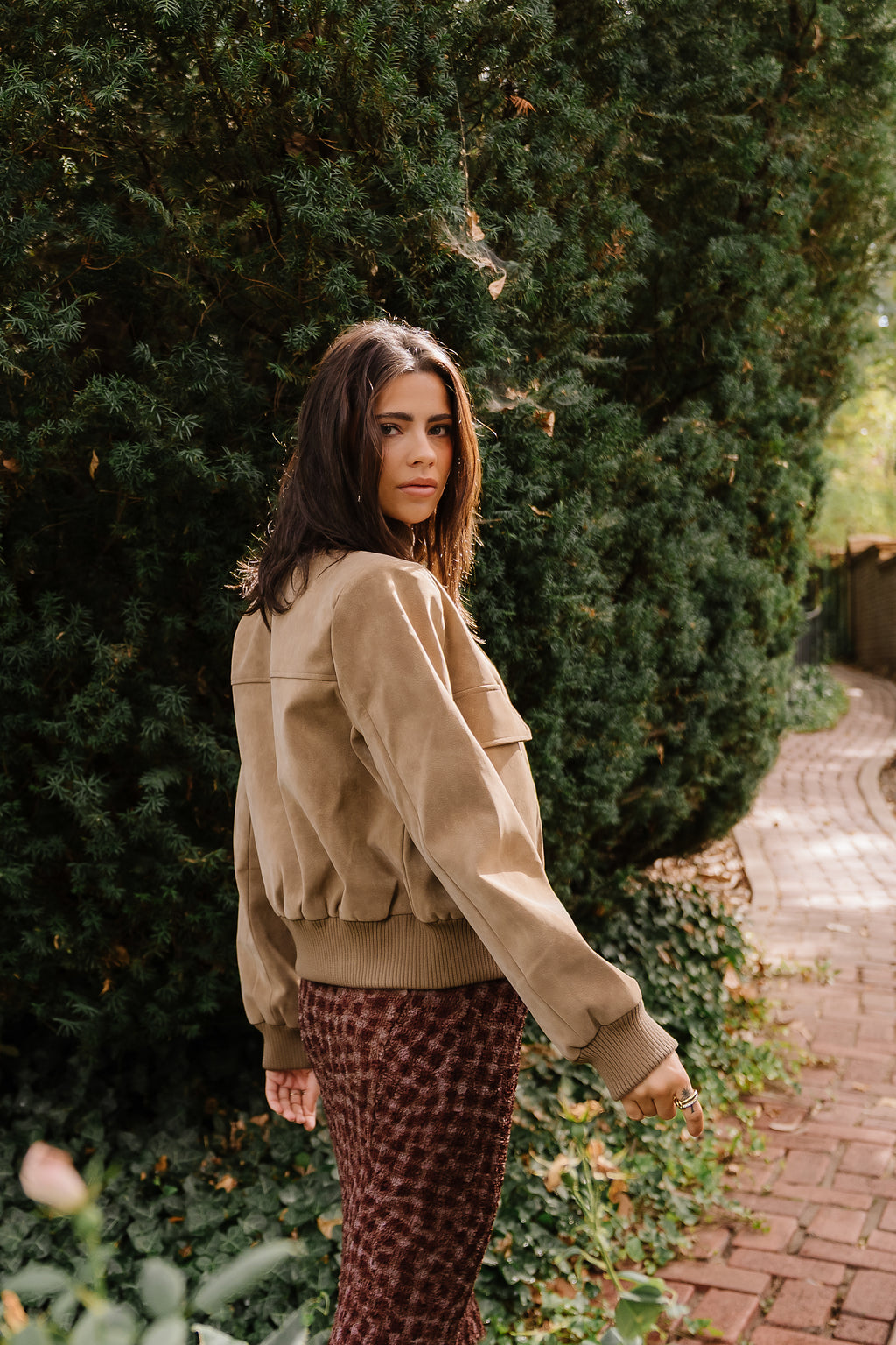Wrenley Suede Bomber Jacket
