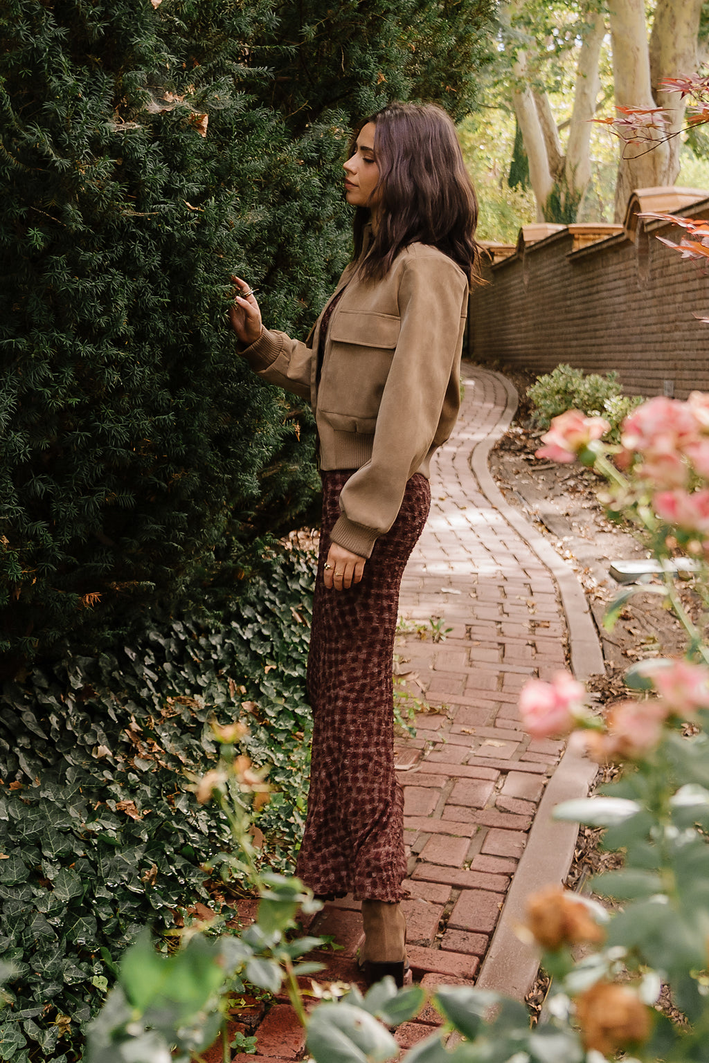 Wrenley Suede Bomber Jacket