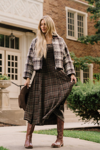 Lillian Plaid Sherpa Jacket