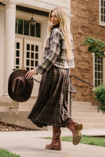 Lillian Plaid Sherpa Jacket