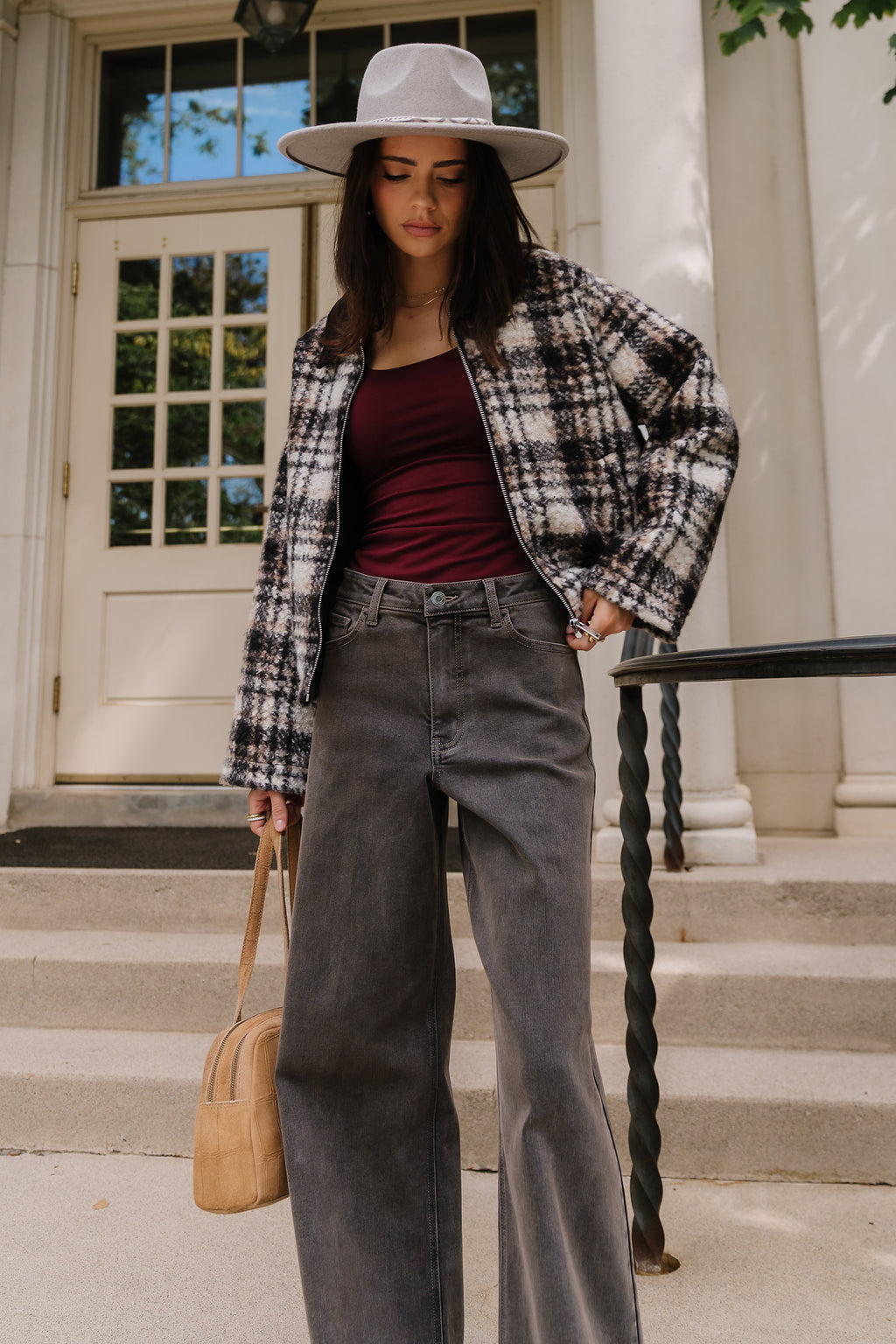 Lillian Plaid Sherpa Jacket