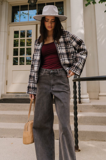 Lillian Plaid Sherpa Jacket