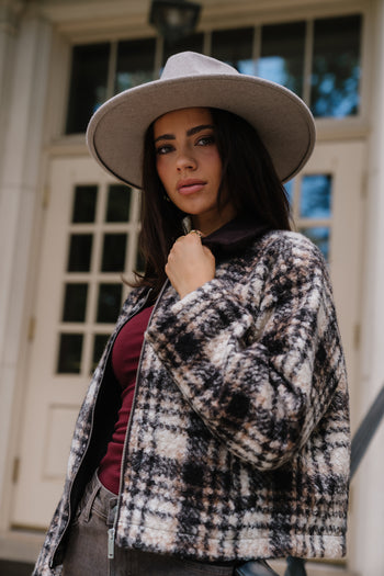 Lillian Plaid Sherpa Jacket
