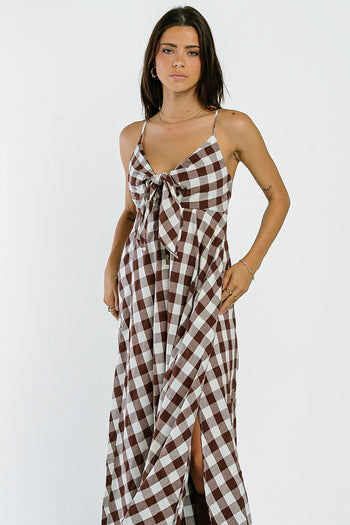 Mayzie Gingham Maxi Dress